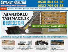 Tablet Screenshot of ankaraozyakutnakliyat.com